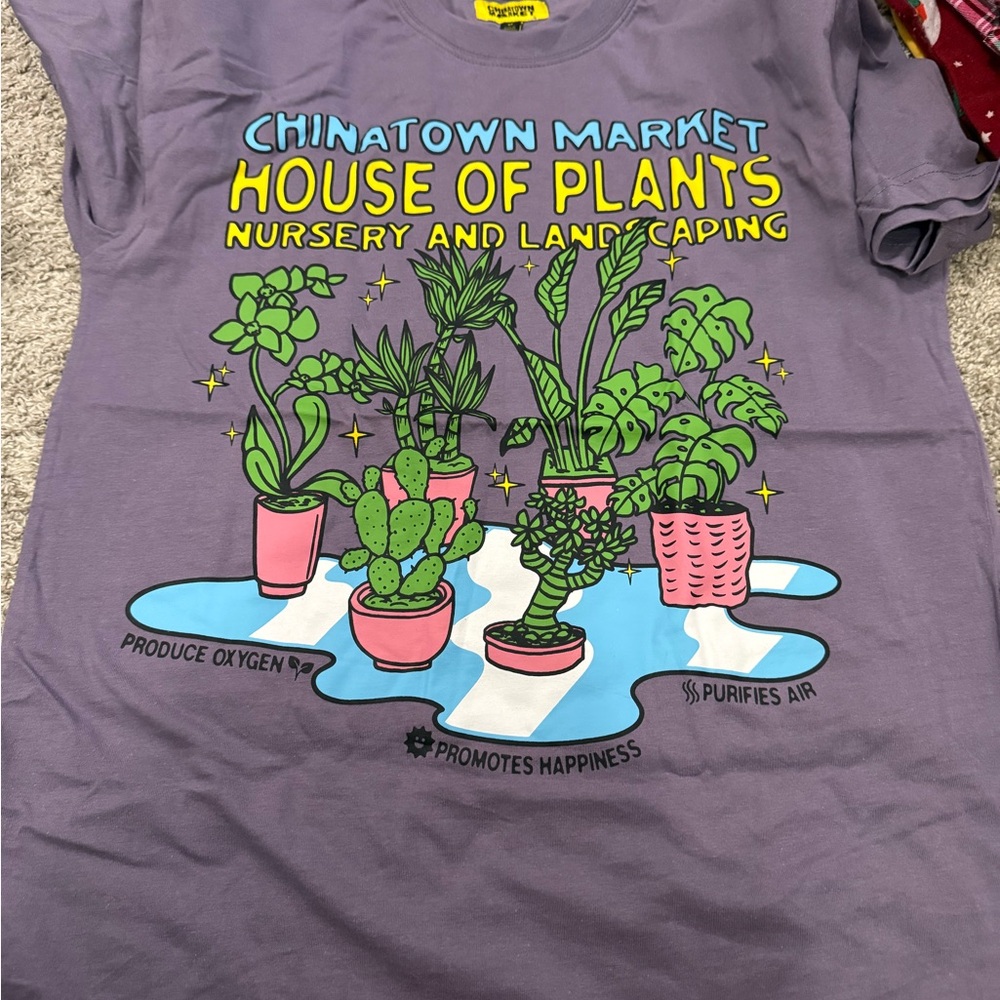 Chinatown Market Purple Graphic T-Shirt